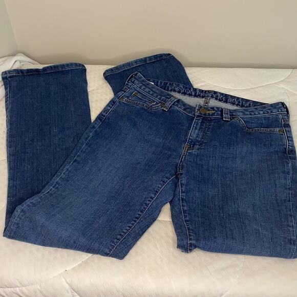 Boston Proper Dark/Medium High-Rise Slim Straight-Leg Jean Woman’s Jeans Size 8 - Picture 3 of 16
